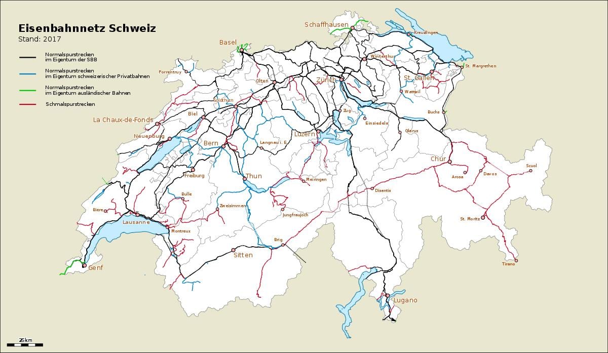 karta över schweiz hamnar