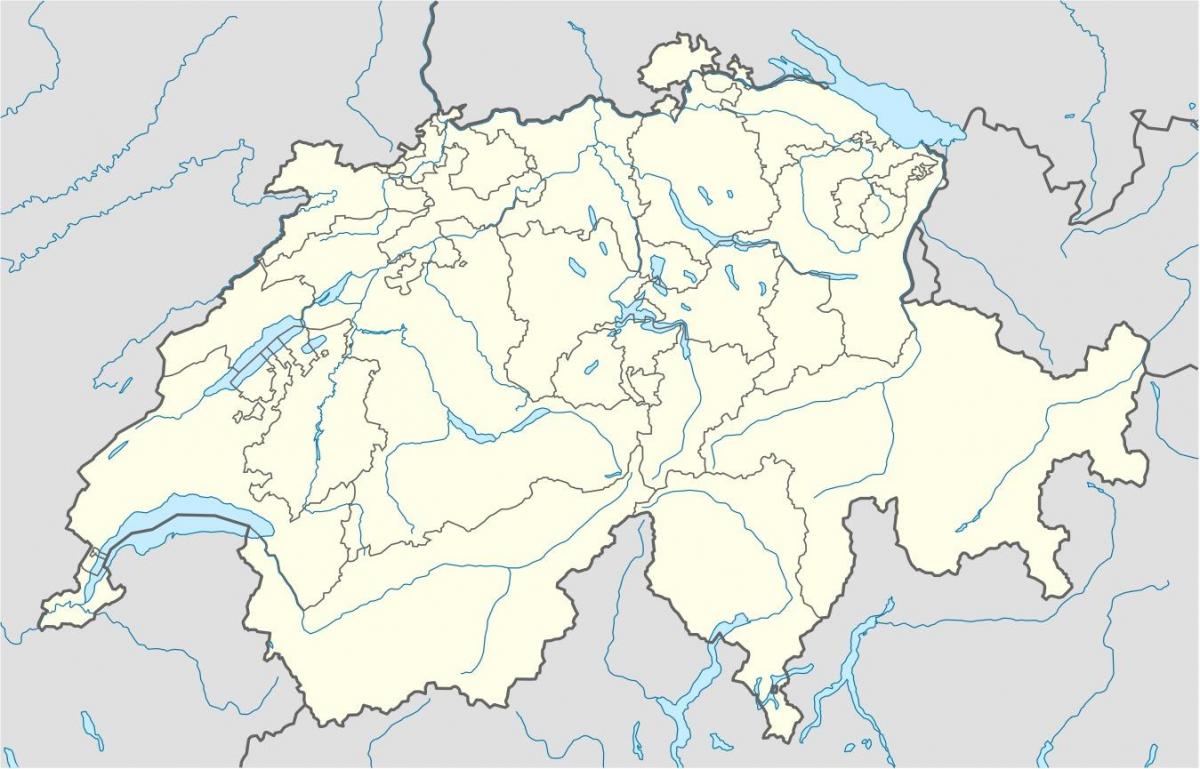 karta över schweiz karta vektor