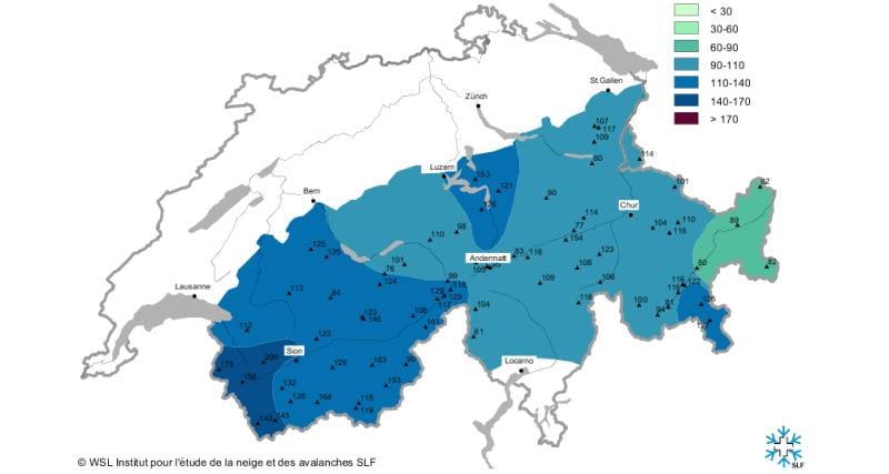 karta över snö karta schweiz