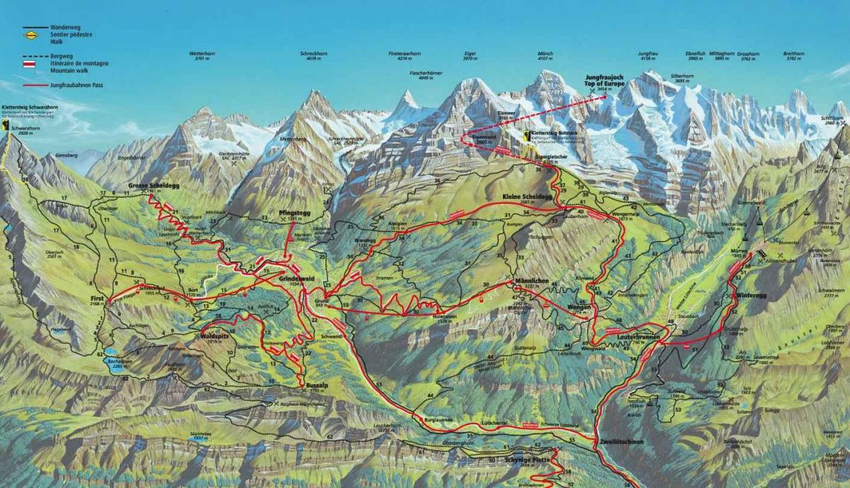 karta vandring karta schweiz