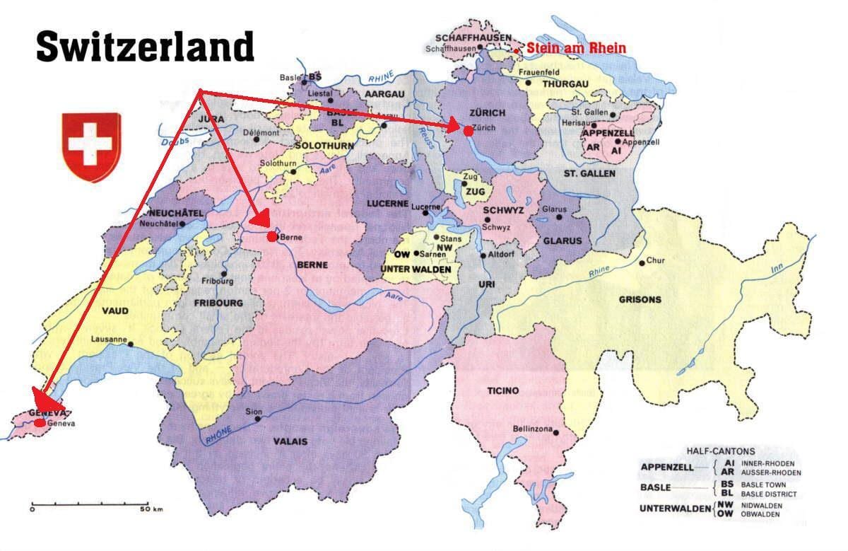 karta över zürich schweiz karta europa.