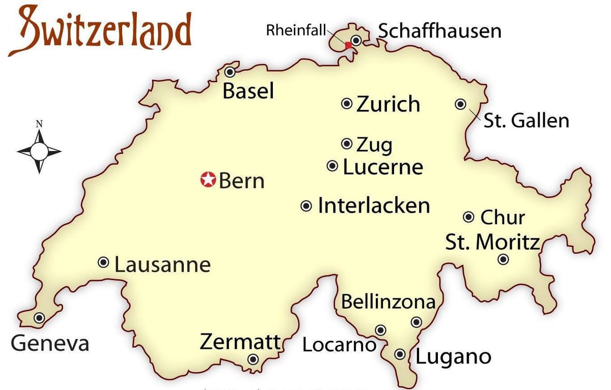 zürich schweiz på karta