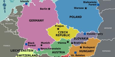 Karta över schwarzwald och schweiz 