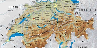 Schweiz geografi karta