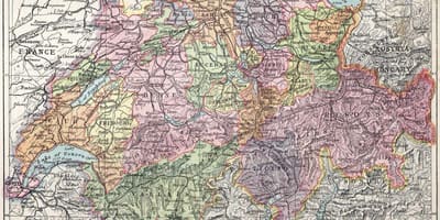 Karta över gamla karta över schweiz
