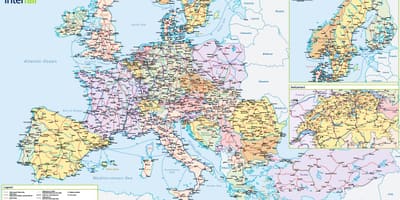 Karta över interrail schweiz 