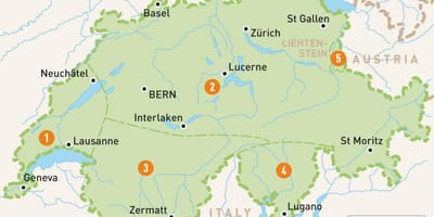 Schweiz på kartan