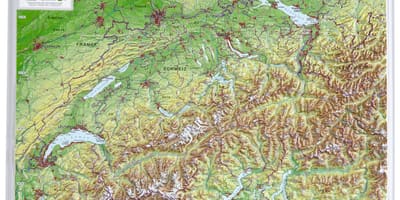 Karta över schweiz 3d
