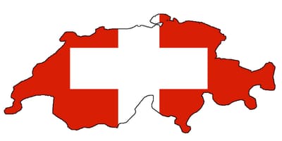 Karta över schweiz flagga