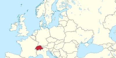 Världen karta med markerade schweiz