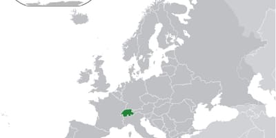 Världskarta som visar schweiz