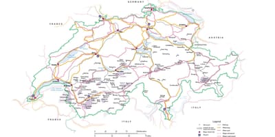 Karta över schweiz metro 