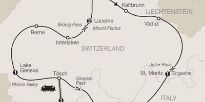 Karta över schweiz natursköna enheter