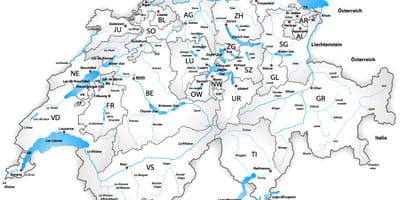 Schweiz floder karta