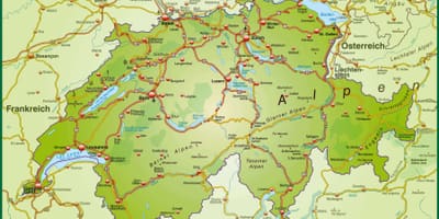 Karta över street map i basel, i schweiz