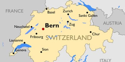 Karta över turist karta över schweiz städer